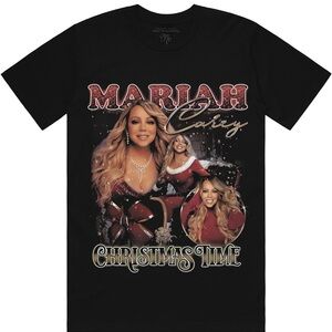 Mariah Carey Official Christmas Time Merch 90s Collage T-Shirt new in packaging